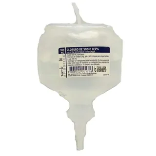 Envase de Cloruro de sodio 0,9% matraz de 100ml