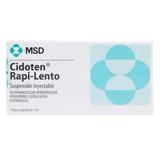 Envase de Cidoten rapilento inyectable 3+3mg / 5ml x 1 ampolla