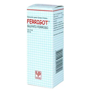 Envase de Ferrigot gotas 125mg/ml x 30 ml
