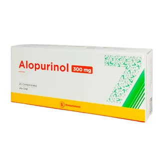 Envase de Alopurinol 300 mg x 20 comprimidos