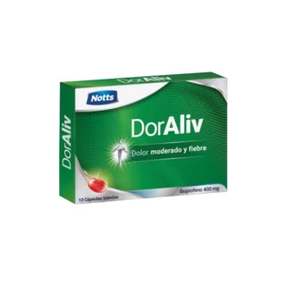 Envase de Doraliv 400 mg x 10 capsulas blandas