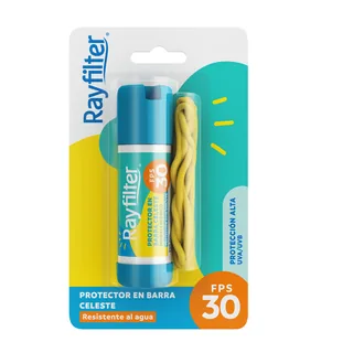 Envase de Rayfilter FPS 30 celeste
