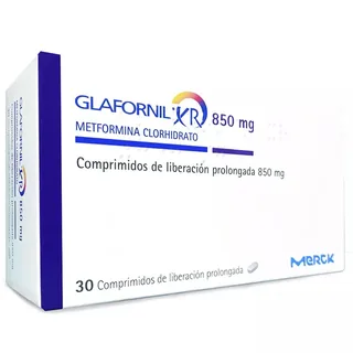 Envase de Glafornil xr 850 mg x 30 comprimidos