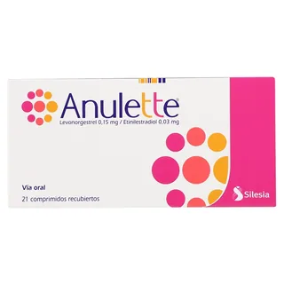 Envase de Anulette  0,03 mg / 0,15 mg x 21 comprimidos