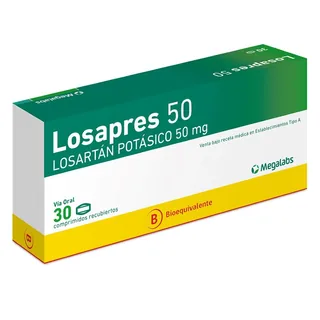 Envase de Losapres 50 mg x 30 comprimidos