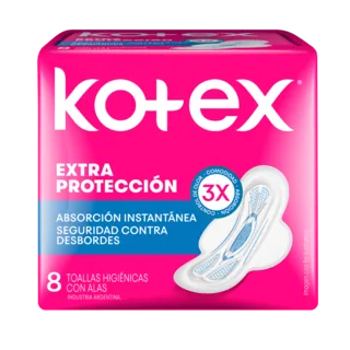 Envase de Kotex extra proteccion abs instantanea ext. proteccion 8