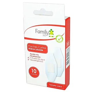 Envase de Family Set parche curita hidrocoloide 10u