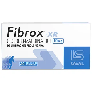Envase de Fibrox xr 10 mg x 20 comprimidos