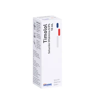 Envase de Timolol solucion oftalmica 0,5% x 10 ml ascend