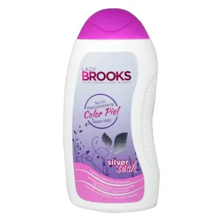 Envase de Brooks silver teck talco pie 80 g lady