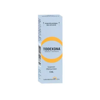 Envase de Todexona solucion oftalmica 0,3% / 0.1% x 5 ml