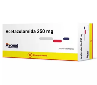 Envase de Acetazolamida 250 mg x 20 comprimidos